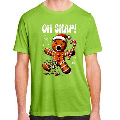 Funny Christmas Gingerbread Man Oh Snap Outfit Pajama Adult ChromaSoft Performance T-Shirt