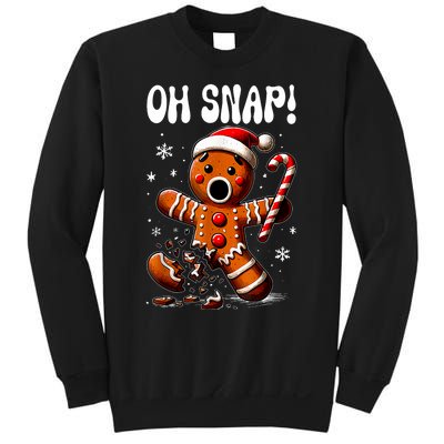 Funny Christmas Gingerbread Man Oh Snap Outfit Pajama Sweatshirt