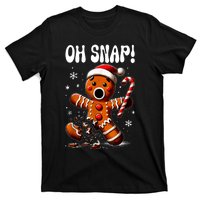 Funny Christmas Gingerbread Man Oh Snap Outfit Pajama T-Shirt