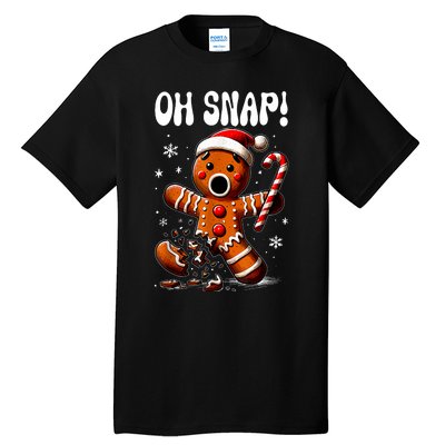 Funny Christmas Gingerbread Man Oh Snap Outfit Pajama Tall T-Shirt