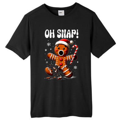 Funny Christmas Gingerbread Man Oh Snap Outfit Pajama Tall Fusion ChromaSoft Performance T-Shirt