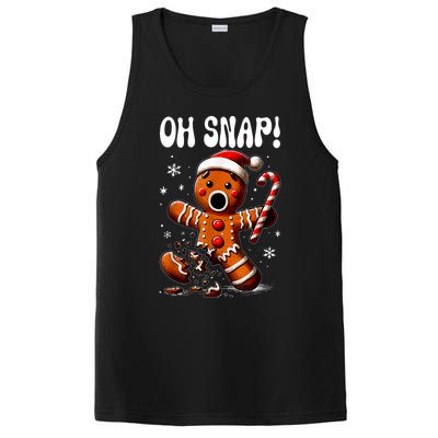 Funny Christmas Gingerbread Man Oh Snap Outfit Pajama PosiCharge Competitor Tank