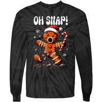 Funny Christmas Gingerbread Man Oh Snap Outfit Pajama Tie-Dye Long Sleeve Shirt