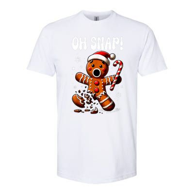 Funny Christmas Gingerbread Man Oh Snap Outfit Pajama Softstyle CVC T-Shirt