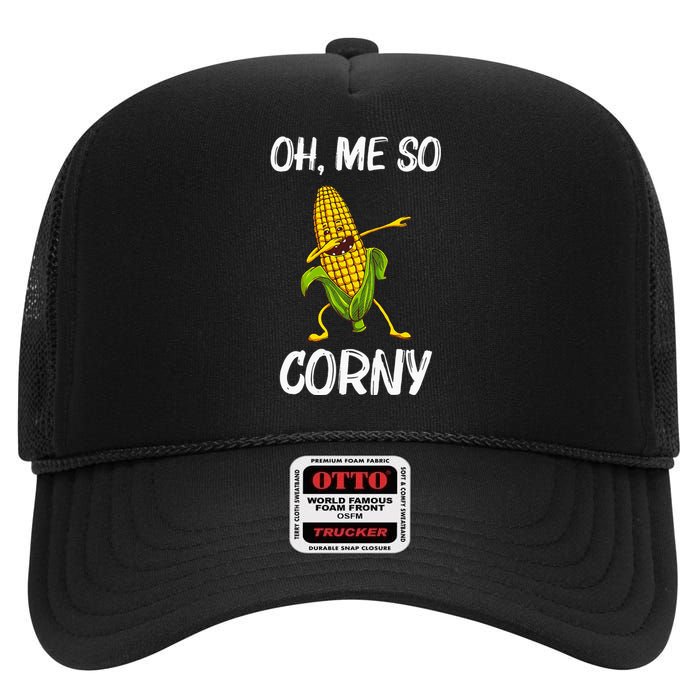 Funny Corn Gift For  Corn On The Cob Costume Farmer High Crown Mesh Back Trucker Hat