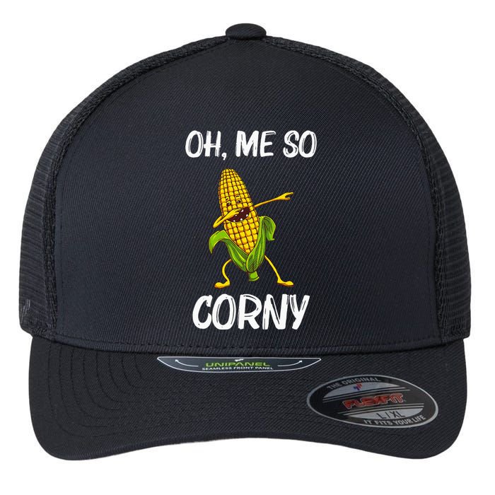 Funny Corn Gift For  Corn On The Cob Costume Farmer Flexfit Unipanel Trucker Cap