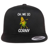 Funny Corn Gift For  Corn On The Cob Costume Farmer Flat Bill Trucker Hat