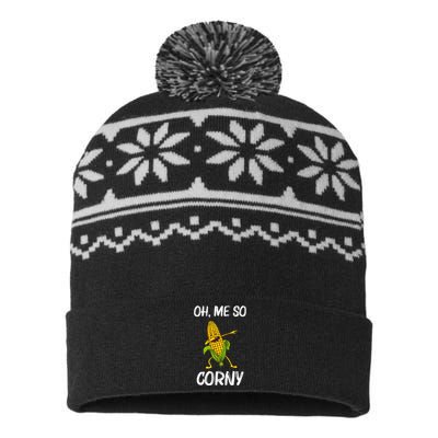 Funny Corn Gift For  Corn On The Cob Costume Farmer USA-Made Snowflake Beanie