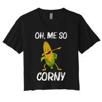 Funny Corn Gift For  Corn On The Cob Costume Farmer Women's Crop Top Tee