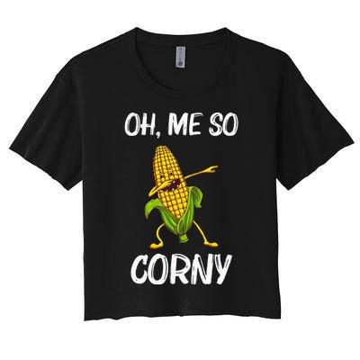 Funny Corn Gift For  Corn On The Cob Costume Farmer Women's Crop Top Tee