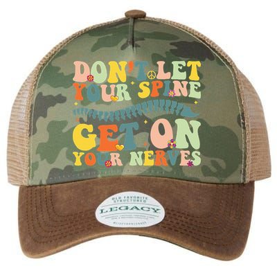 Funny Chiropractor Groovy Spine Doctor Of Chiropractic Legacy Tie Dye Trucker Hat