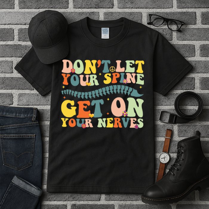 Funny Chiropractor Groovy Spine Doctor Of Chiropractic Tall T-Shirt