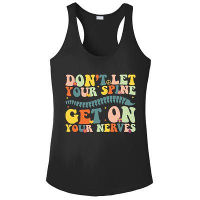 Funny Chiropractor Groovy Spine Doctor Of Chiropractic Ladies PosiCharge Competitor Racerback Tank