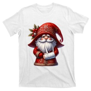 Funny Christmas Gnome With Broken Arm Long Sleeve T-Shirt