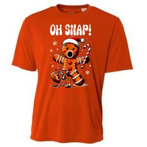 Funny Christmas Gingerbread Man Oh Snap Outfit Xmas Pajama Gift Cooling Performance Crew T-Shirt