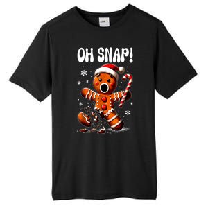 Funny Christmas Gingerbread Man Oh Snap Outfit Xmas Pajama Gift Tall Fusion ChromaSoft Performance T-Shirt