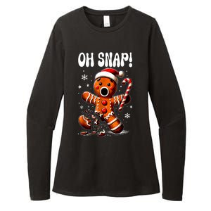 Funny Christmas Gingerbread Man Oh Snap Outfit Xmas Pajama Gift Womens CVC Long Sleeve Shirt