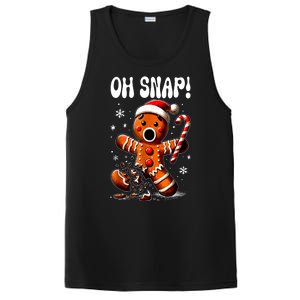 Funny Christmas Gingerbread Man Oh Snap Outfit Xmas Pajama Gift PosiCharge Competitor Tank