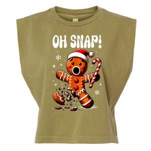 Funny Christmas Gingerbread Man Oh Snap Outfit Xmas Pajama Gift Garment-Dyed Women's Muscle Tee