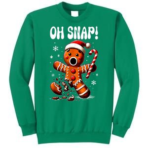 Funny Christmas Gingerbread Man Oh Snap Outfit Xmas Pajama Gift Sweatshirt