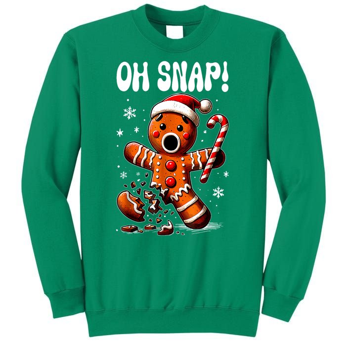 Funny Christmas Gingerbread Man Oh Snap Outfit Xmas Pajama Gift Sweatshirt