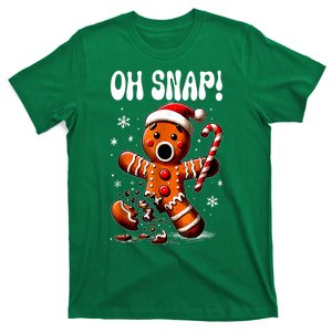 Funny Christmas Gingerbread Man Oh Snap Outfit Xmas Pajama Gift T-Shirt