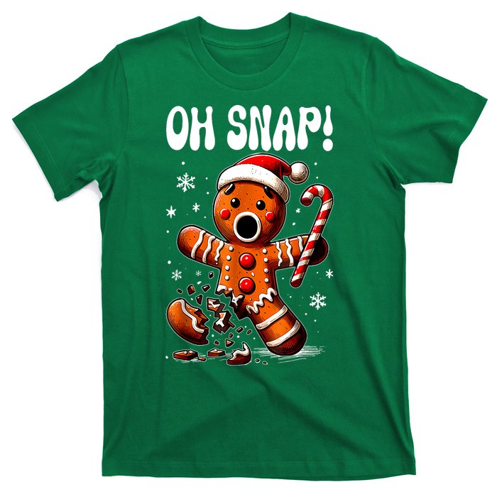 Funny Christmas Gingerbread Man Oh Snap Outfit Xmas Pajama Gift T-Shirt