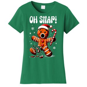 Funny Christmas Gingerbread Man Oh Snap Outfit Xmas Pajama Gift Women's T-Shirt