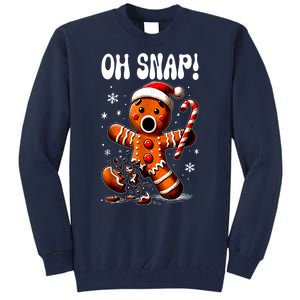 Funny Christmas Gingerbread Man Oh Snap Outfit Xmas Pajama Gift Tall Sweatshirt