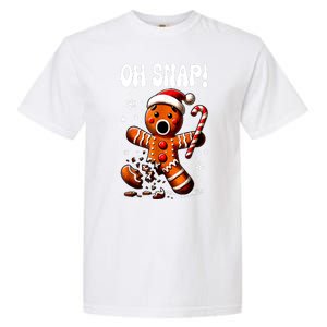 Funny Christmas Gingerbread Man Oh Snap Outfit Xmas Pajama Gift Garment-Dyed Heavyweight T-Shirt