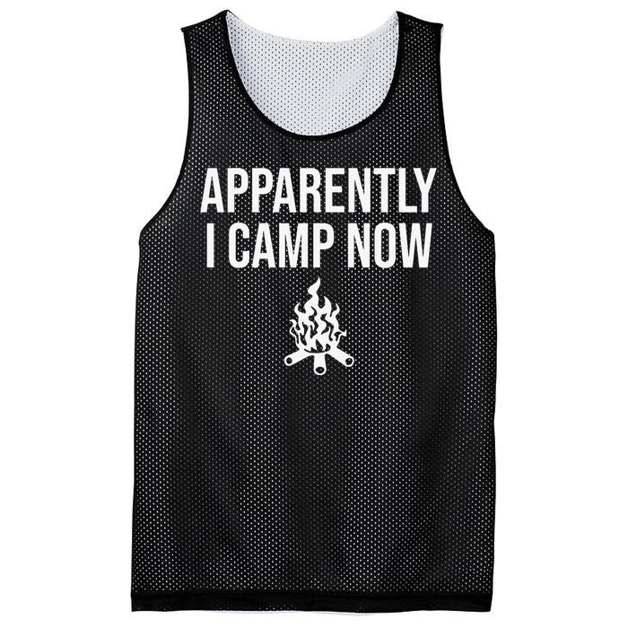 Funny Camping Gifts For  Or Teens Apparently I Camp Now Mesh Reversible Basketball Jersey Tank