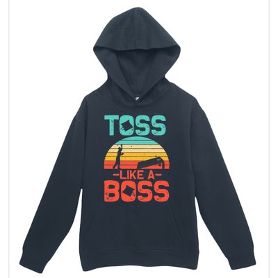 Funny Cornhole Gift  Cool Cornhole Toss Like A Boss Urban Pullover Hoodie