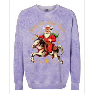 Funny Christmas Giddy Up Jingle Horse Gift Colorblast Crewneck Sweatshirt