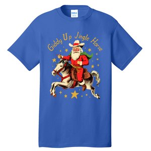 Funny Christmas Giddy Up Jingle Horse Gift Tall T-Shirt