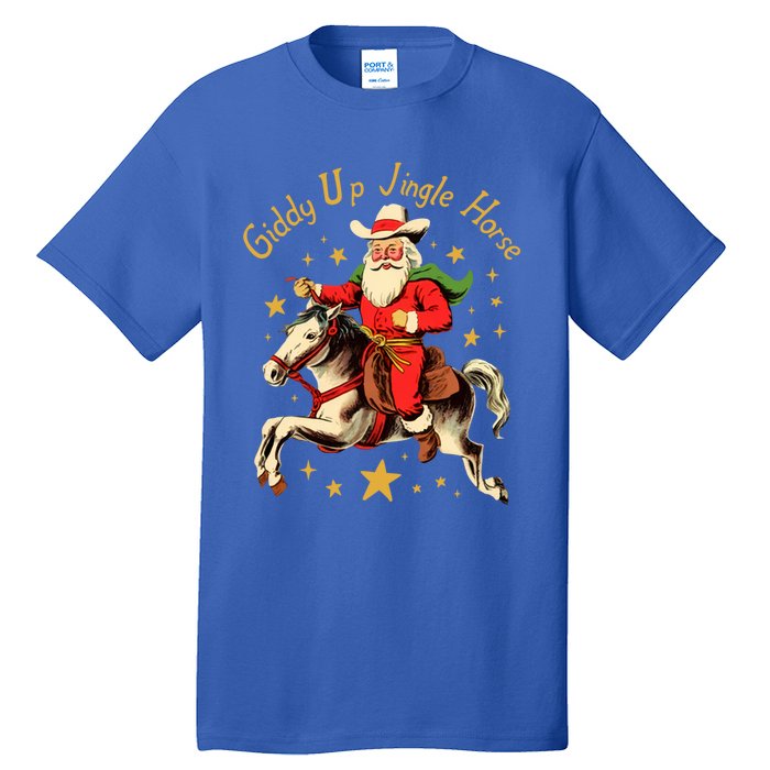 Funny Christmas Giddy Up Jingle Horse Gift Tall T-Shirt