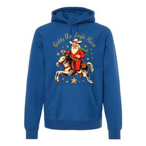 Funny Christmas Giddy Up Jingle Horse Gift Premium Hoodie