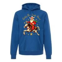 Funny Christmas Giddy Up Jingle Horse Gift Premium Hoodie