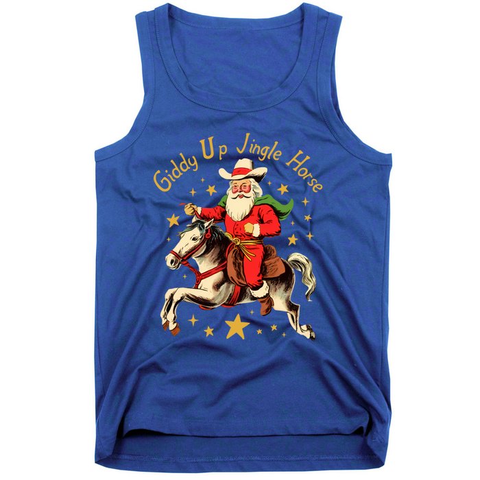 Funny Christmas Giddy Up Jingle Horse Gift Tank Top