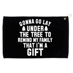 Funny Christmas Gonna Go Lay Under The Tree Gift Grommeted Golf Towel