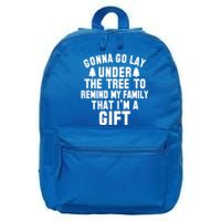 Funny Christmas Gonna Go Lay Under The Tree Gift 16 in Basic Backpack