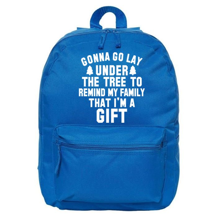 Funny Christmas Gonna Go Lay Under The Tree Gift 16 in Basic Backpack