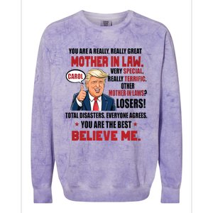 Funny Christmas Gift For Mother In Laws Trump Gift For Motherinlaw From Daugh Colorblast Crewneck Sweatshirt