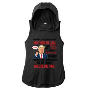 Funny Christmas Gift For Mother In Laws Trump Gift For Motherinlaw From Daugh Ladies PosiCharge Tri-Blend Wicking Draft Hoodie Tank