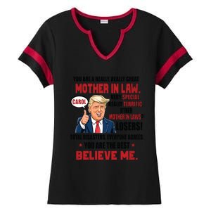 Funny Christmas Gift For Mother In Laws Trump Gift For Motherinlaw From Daugh Ladies Halftime Notch Neck Tee