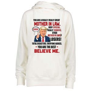 Funny Christmas Gift For Mother In Laws Trump Gift For Motherinlaw From Daugh Womens Funnel Neck Pullover Hood