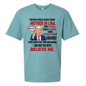 Funny Christmas Gift For Mother In Laws Trump Gift For Motherinlaw From Daugh Sueded Cloud Jersey T-Shirt