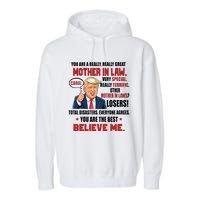 Funny Christmas Gift For Mother In Laws Trump Gift For Motherinlaw From Daugh Garment-Dyed Fleece Hoodie