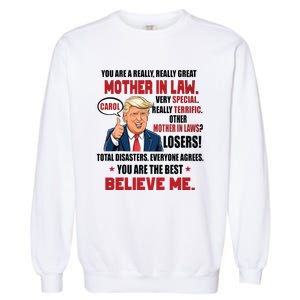 Funny Christmas Gift For Mother In Laws Trump Gift For Motherinlaw From Daugh Garment-Dyed Sweatshirt