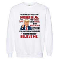 Funny Christmas Gift For Mother In Laws Trump Gift For Motherinlaw From Daugh Garment-Dyed Sweatshirt