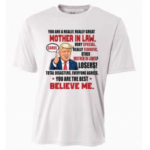 Funny Christmas Gift For Mother In Laws Trump Gift For Motherinlaw From Daugh Cooling Performance Crew T-Shirt